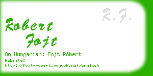 robert fojt business card